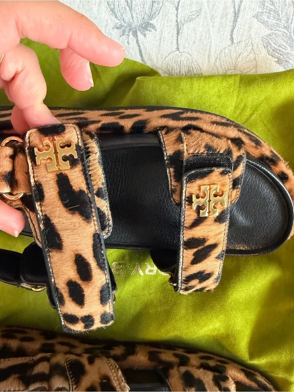 Tory Burch Kira Sport Sandals in Leopard Print